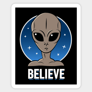 Believe UFO Sticker